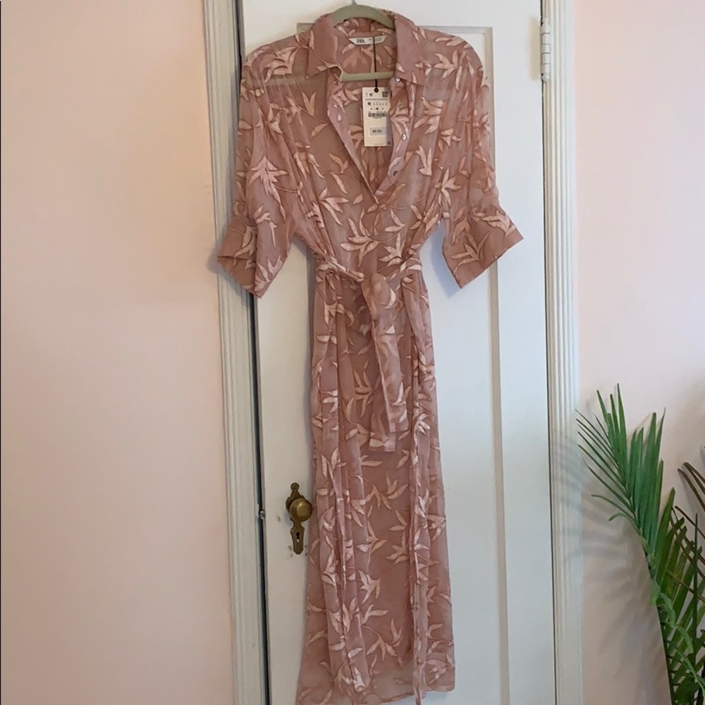 NWT Zara sheer midi dress, tunic.